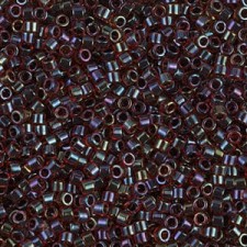 Miyuki delica Beads 11/0 - Lined garnet dark grey ab DB-297